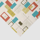 Modern Midden-Eeuw kleurrijk geometrisch patroon Tissuepapier (Detail)