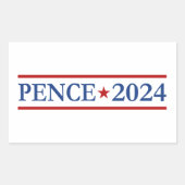 Modern Mike Pence 2024 US-President Rechthoekige Sticker (Voorkant)