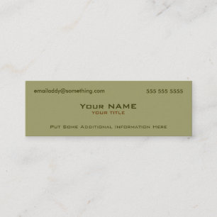 Modern Militair Groen Mini Visitekaartje