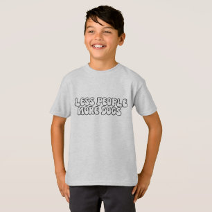 Modern Minder Mensen Meer HOND Groovy Tekst Script T-shirt