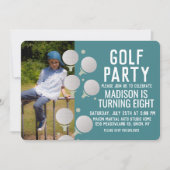 Modern Mini Golf Balls Birthday Foto Kaart (Voorkant)