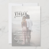 Modern, minimaal, 1 foto, bruiloft kaart (Voorkant)