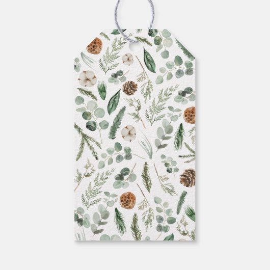 Modern minimaal 1 foto-kerstelegant script Ho Cadeaulabel (Achterkant)