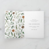 Modern minimaal 1 foto-kerstelegant script Ho Feestdagen Kaart (Binnen)