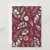 Modern minimaal 1 foto-kerstelegant script Ho Feestdagenkaart (Achterkant)