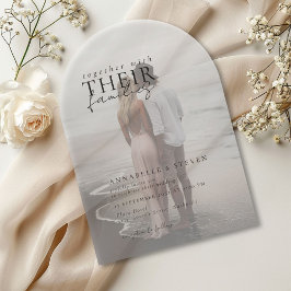 Modern, Minimaal, 1 Foto, Trouwen Acryl Uitnodigingen