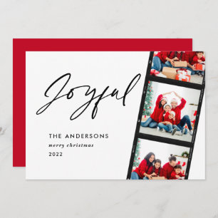 Modern minimaal 2 foto Joyful Kerstred