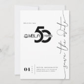 Modern Minimaal | 50e Gala Bewaar de Datum Save The Date (Voorkant)
