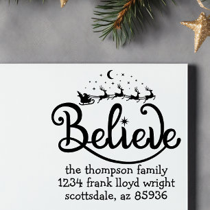 Modern minimaal aangepast kerst retour adres zelfinktende stempel