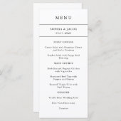 Modern minimaal | Bewerkbaar menu Kleurkader (Voorkant / Achterkant)