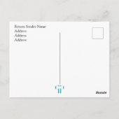 Modern | Minimaal Bezoek | Bloem Briefkaart (Achterkant)