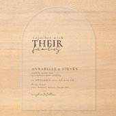 Modern, minimaal, bruiloft acryl uitnodigingen (Voorkant)