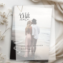 Modern, minimaal, bruiloft, Save the Date