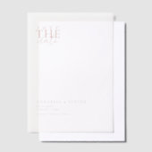 Modern, minimaal, bruiloft, Save the Date Vellum Uitnodigingen (Offset)