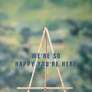 Modern minimaal   Bruiloft Welkom Acryl Bord