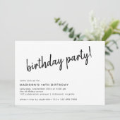 Modern minimaal | Casual Script Any Age Birthday Kaart (Staand voorkant)