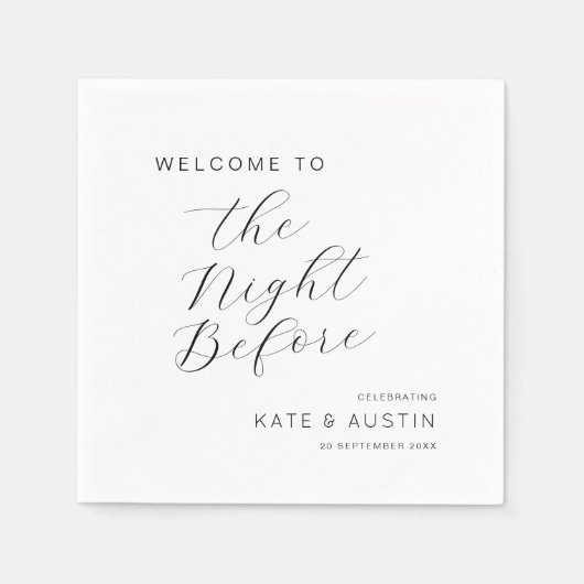 Modern Minimaal de avond ervoor Servet (Voorkant)