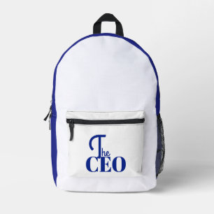 Modern Minimaal De CEO Blauw Bedrukte Rugzak