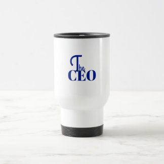 Modern Minimaal De CEO Blauw Reisbeker