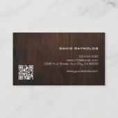 Modern & minimaal Donker Hout - Bouw Visitekaartje (Achterkant)