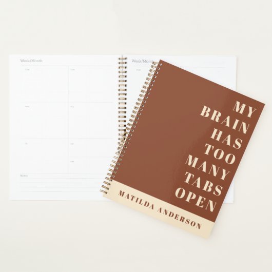 Modern minimaal eenvoudig grappig tekentijdschrift planner (Display)