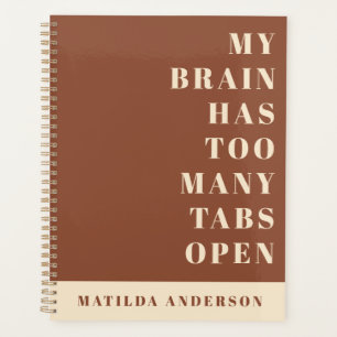 Modern minimaal eenvoudig grappig tekentijdschrift planner