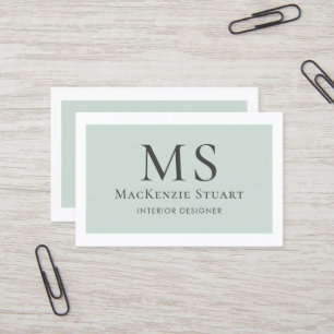 Modern Minimaal Eenvoudig Professioneel Monogram Visitekaartje