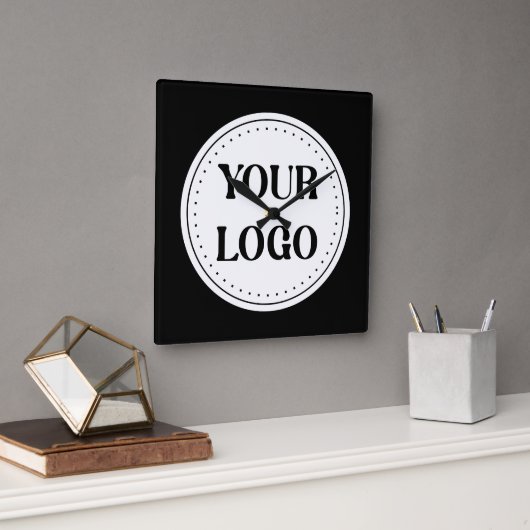 Modern, Minimaal, Elegant & Aanpasbaar Vierkante Klok (Kantoor)