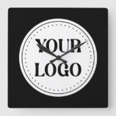 Modern, Minimaal, Elegant & Aanpasbaar Vierkante Klok (Voorkant)