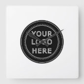 Modern, Minimaal, Elegant en Aanpasbaar  Vierkante Klok (Voorkant)