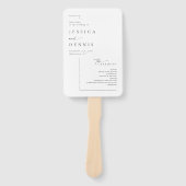 Modern minimaal elegant script chique huwelijkspro handwaaier (Voorkant)