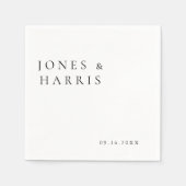 Modern, minimaal en chique | Bruiloft Servet (Voorkant)