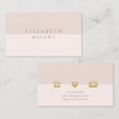 Modern, minimaal en elegant roze duotoon visitekaartje (Voorkant / Achterkant)
