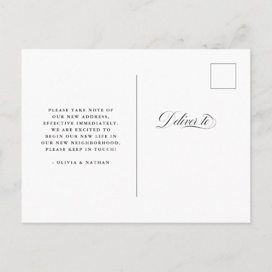 Modern minimaal | Faux Gold Verhuisaankondiging Aankondigingskaart (Achterkant)