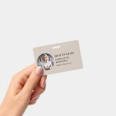 Modern, Minimaal, Foto, Salon Badge (Handheld)