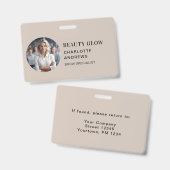 Modern, Minimaal, Foto, Salon Badge (Voor- en achterkant)