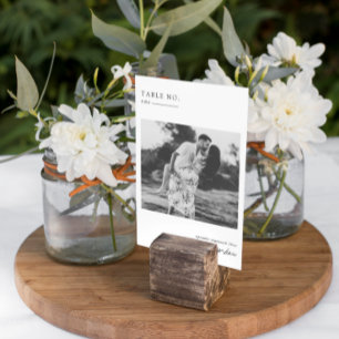 Modern Minimaal Foto Tafel Nummerkaart Kaart