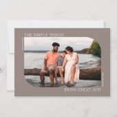 Modern minimaal gebogen Lijst 1 Kerstmis Feestdagenkaart (Voorkant)