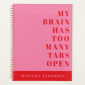 Modern minimaal grappig rood, roze typografie tijd planner (Voorkant)