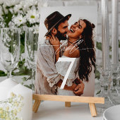 Modern minimaal handgeschreven script 2-foto bruil kaart