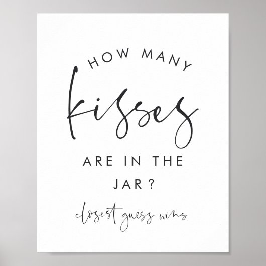 Modern minimaal hoeveel kussen douche spel teken poster (Voorkant)