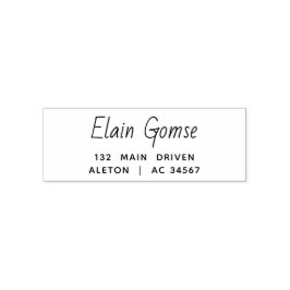 Modern Minimaal | Informele Script Retouradres Zelfinktende Stempel