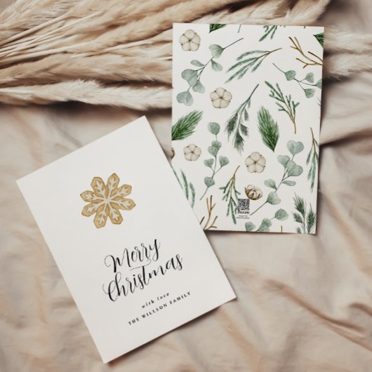 Modern minimaal Kerst elegant script Feestdagenkaart