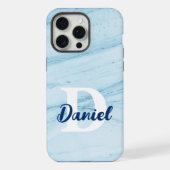 Modern minimaal klassiek elegant monogram iPhone hoesje (Achterkant)