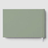 Modern Minimaal | Lente Groene Huwelijk Gastenboek (Achterkant)