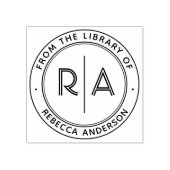 Modern Minimaal Monogram Uit de Bibliotheek van Rubberstempel (Afrduk)