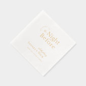 Modern minimaal | Nacht voor repetitie diner Folie Servetten (Rechts)