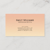 Modern minimaal ombre gradiënt Visitekaartje (Achterkant)