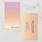 Modern minimaal ombre gradiënt Visitekaartje (Voorkant / Achterkant)