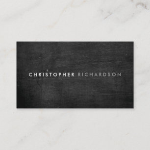 MODERN & MINIMAAL op ZWART HOUT II Visitekaartje